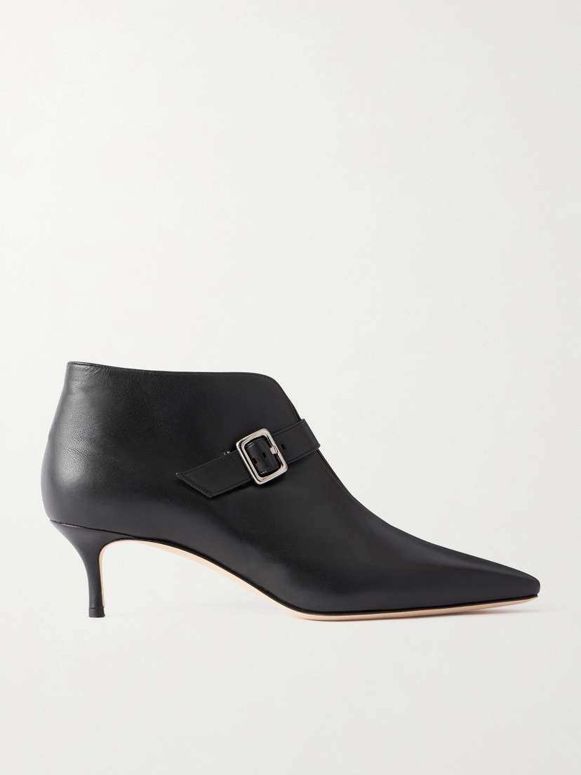 Manolo Blahnik Mendiola 50 Buckled Leather Ankle Boots