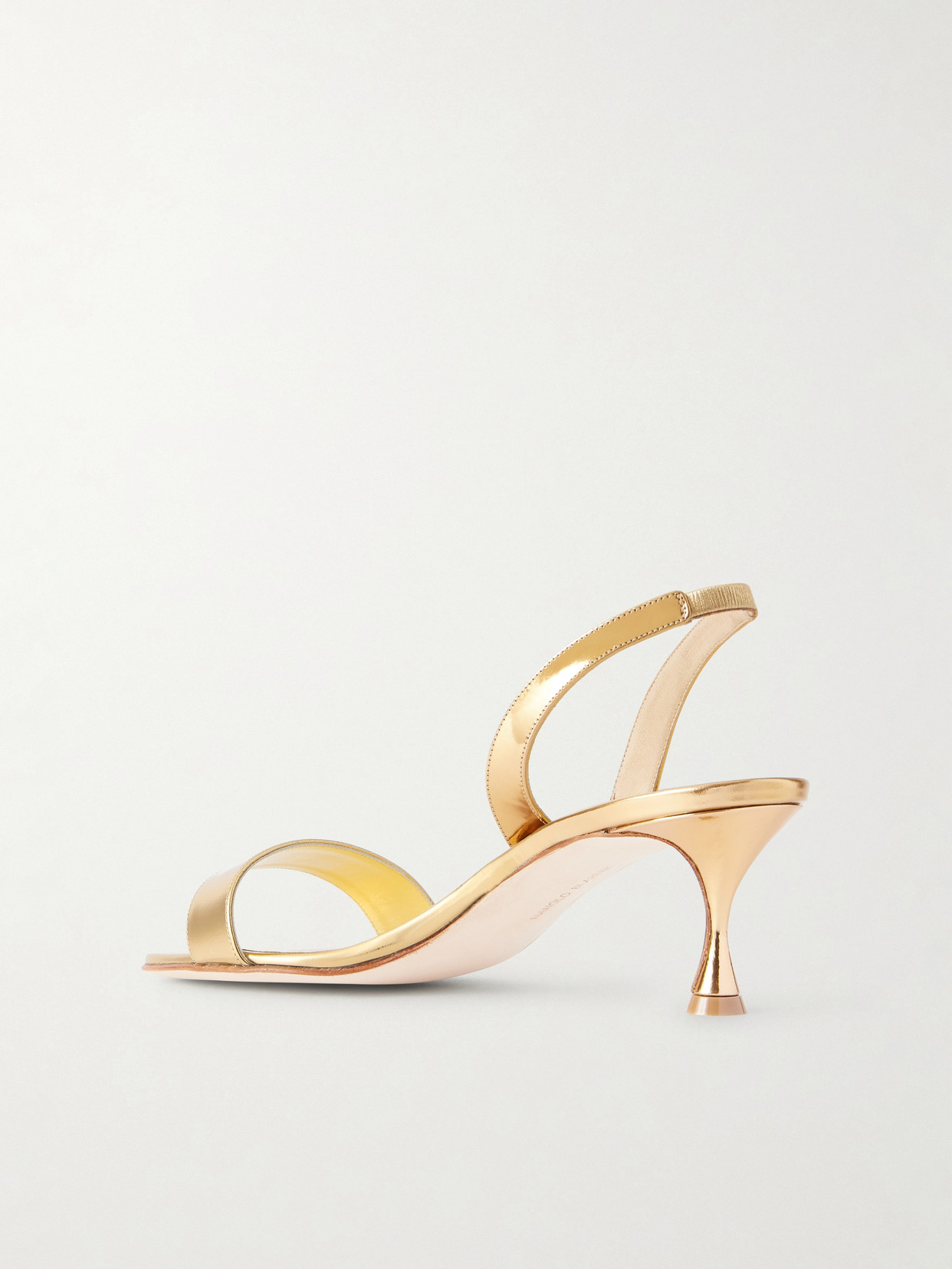 Cupisanpla 50 Metallic Leather Slingback Sandals