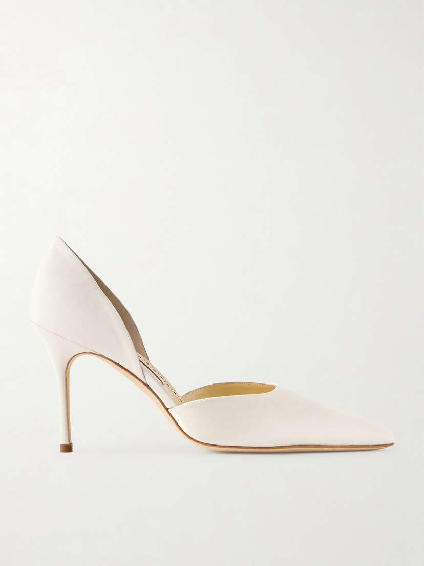 Manolo Blahnik Taylerbinu 90 Satin Pumps