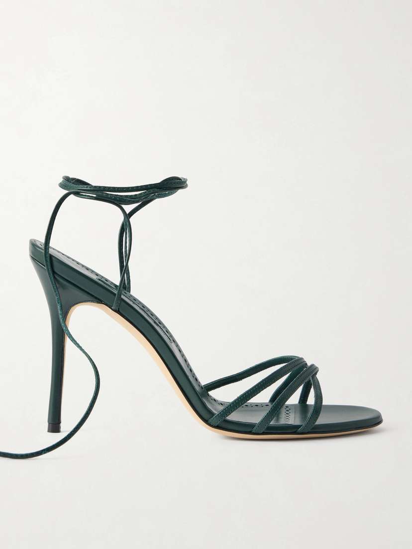 Manolo Blahnik Leva 105 Leather Sandals
