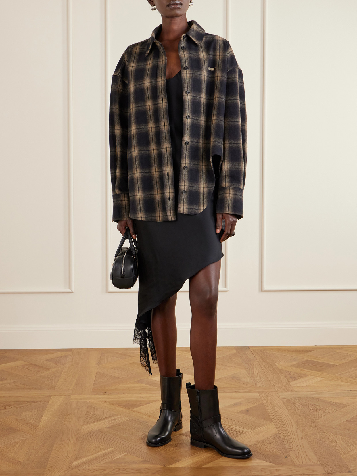 Calica Buckled Leather Biker Boots