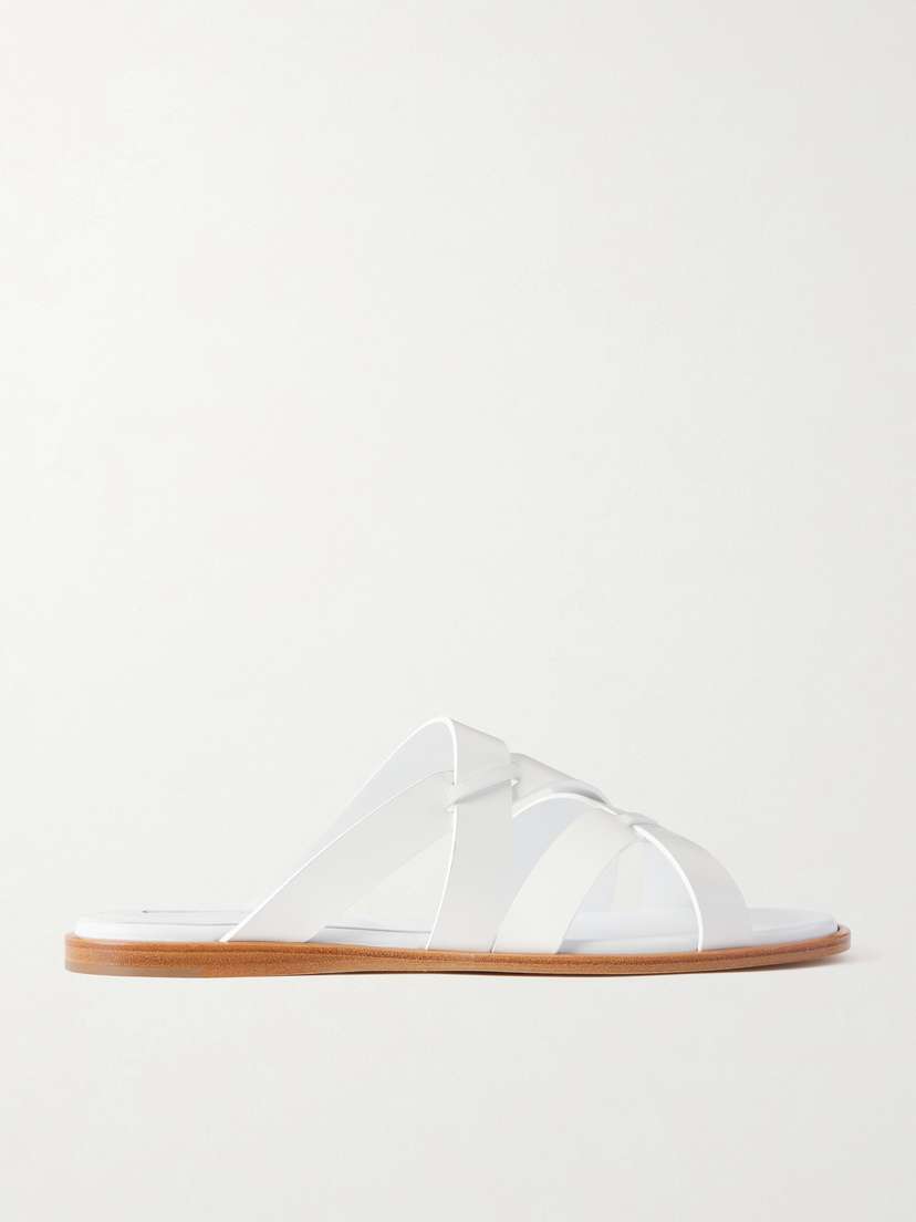 Manolo Blahnik Marvina Leather Slides