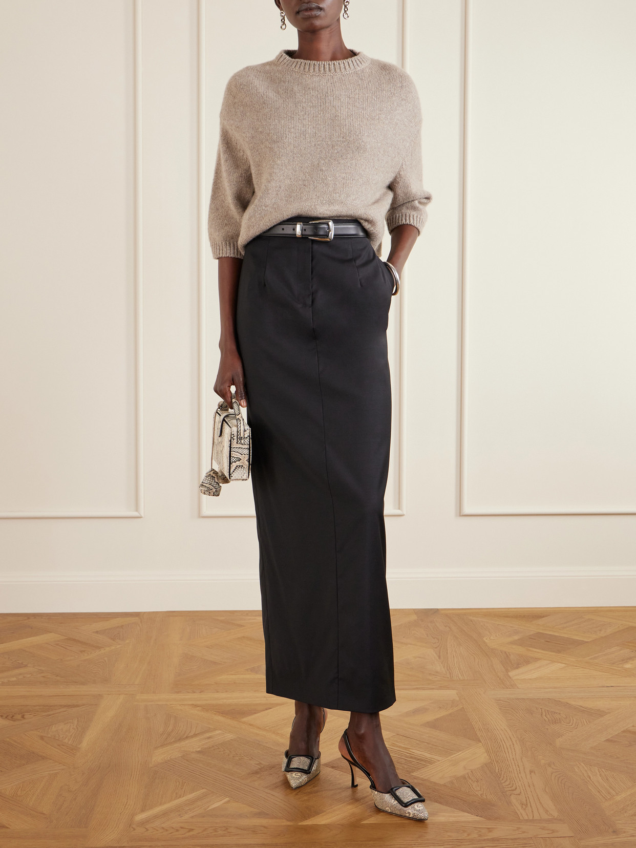 Mayslibi 70 Lizard-Effect Slingback