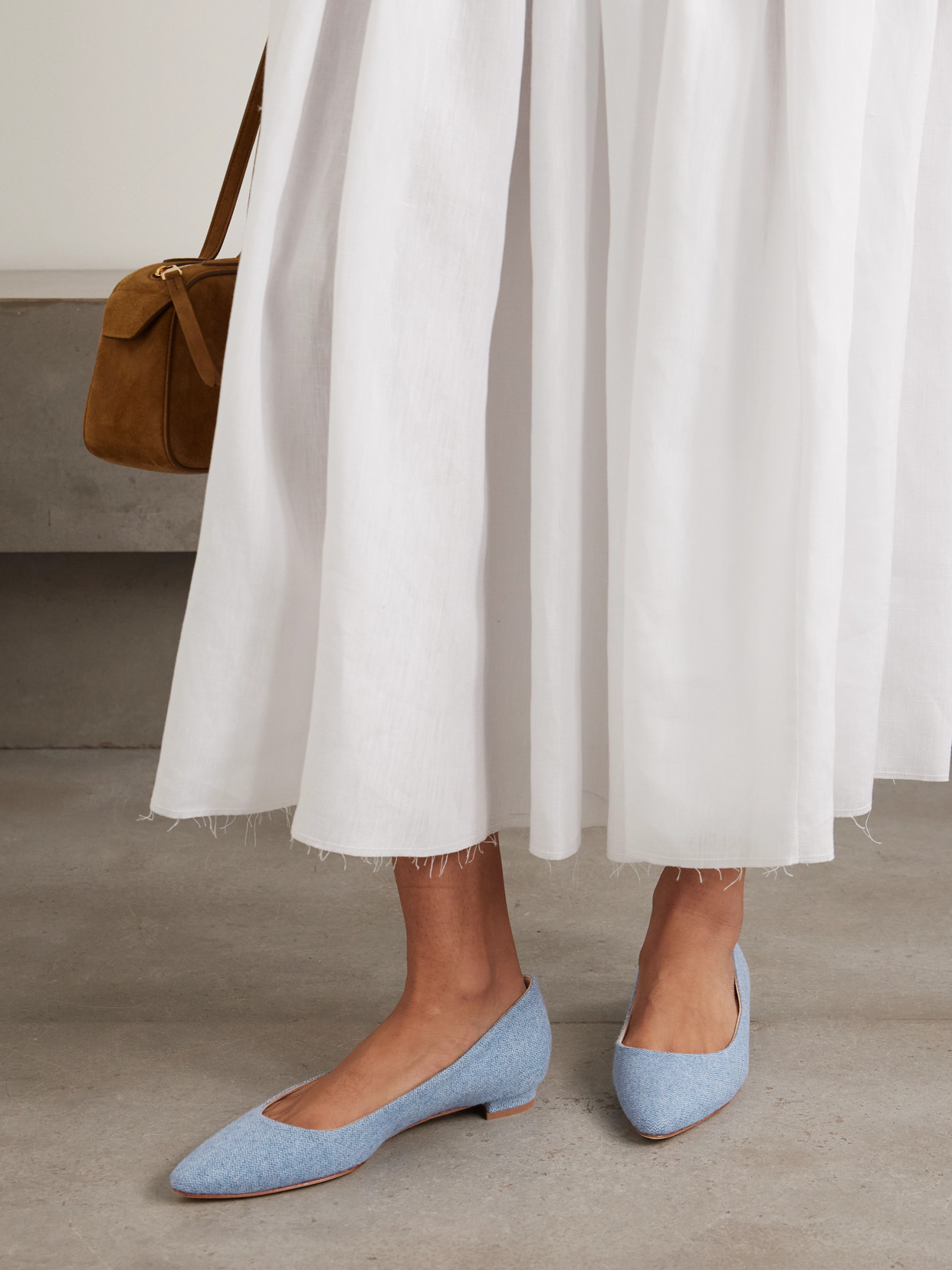 Tweed Ballerina Flats