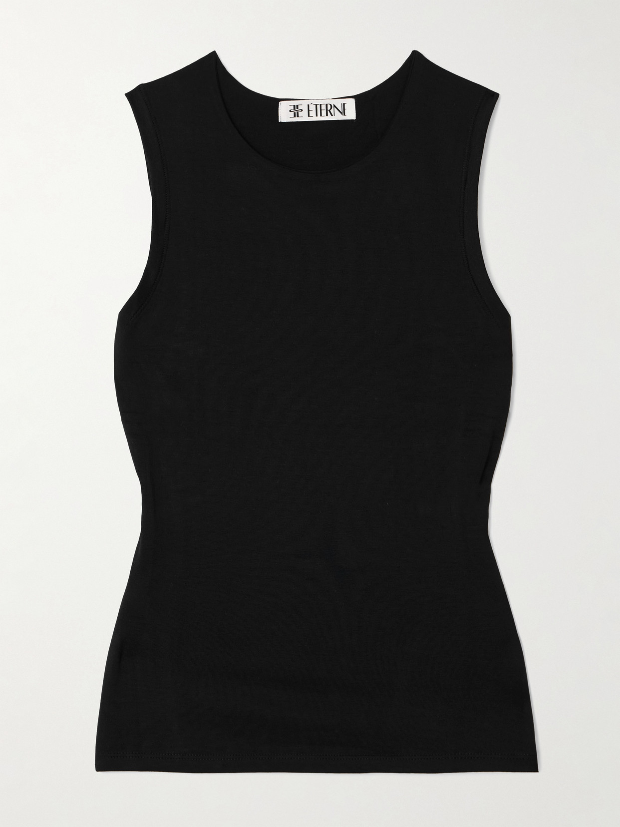 Éterne Modal-blend Jersey Tank In Black