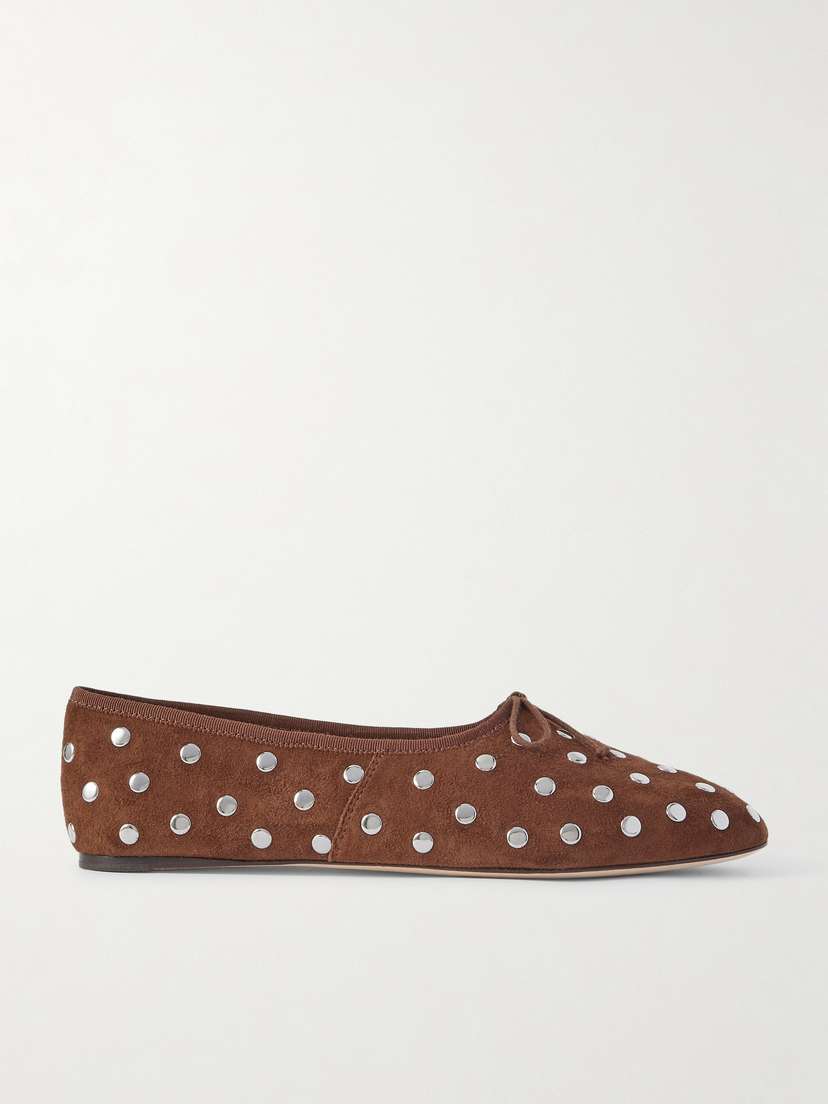 Loeffler Randall Landon Studded Suede Ballet Flats