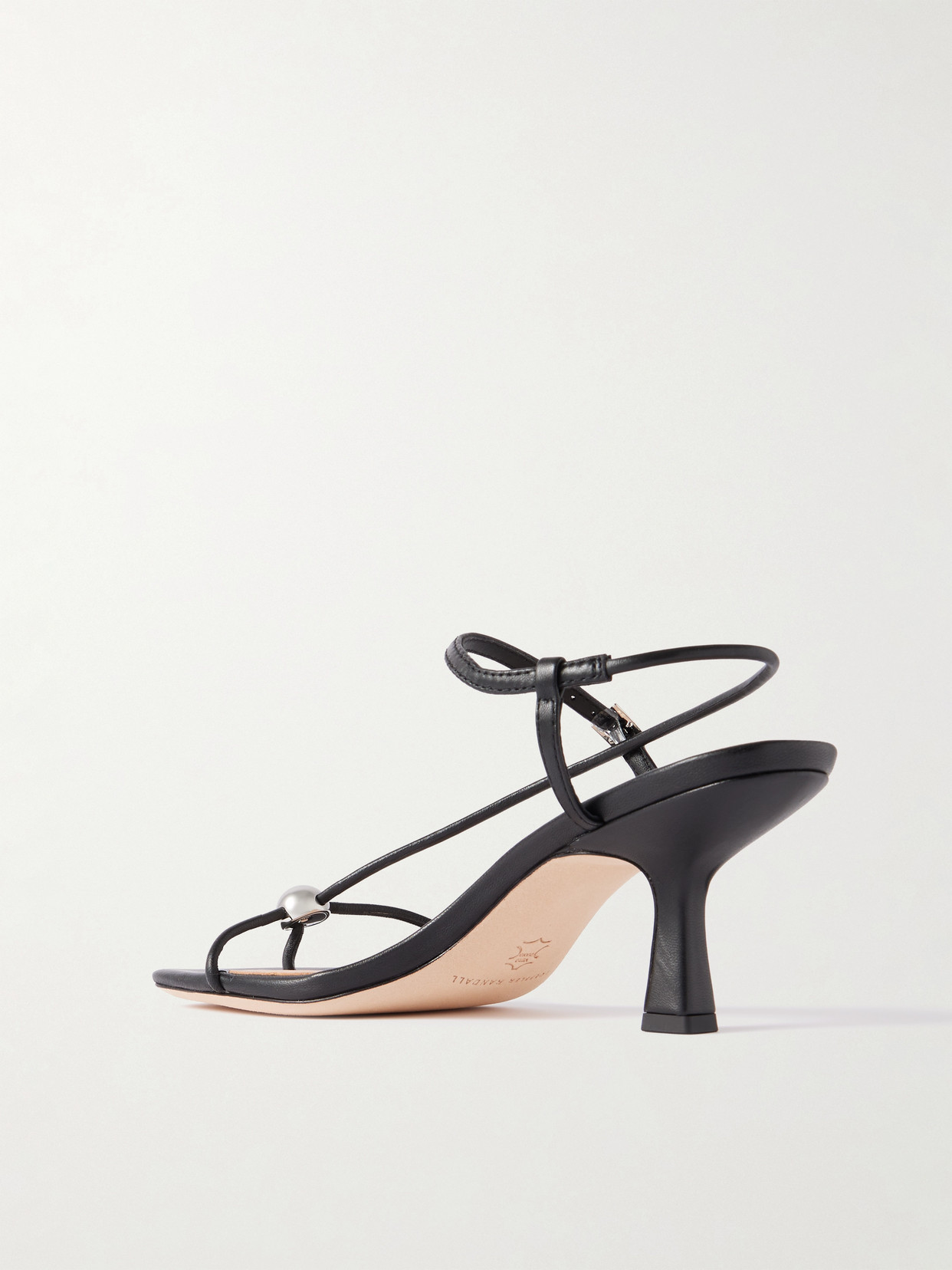 Loeffler Randall Triana Embellished Leather Sandals In Black