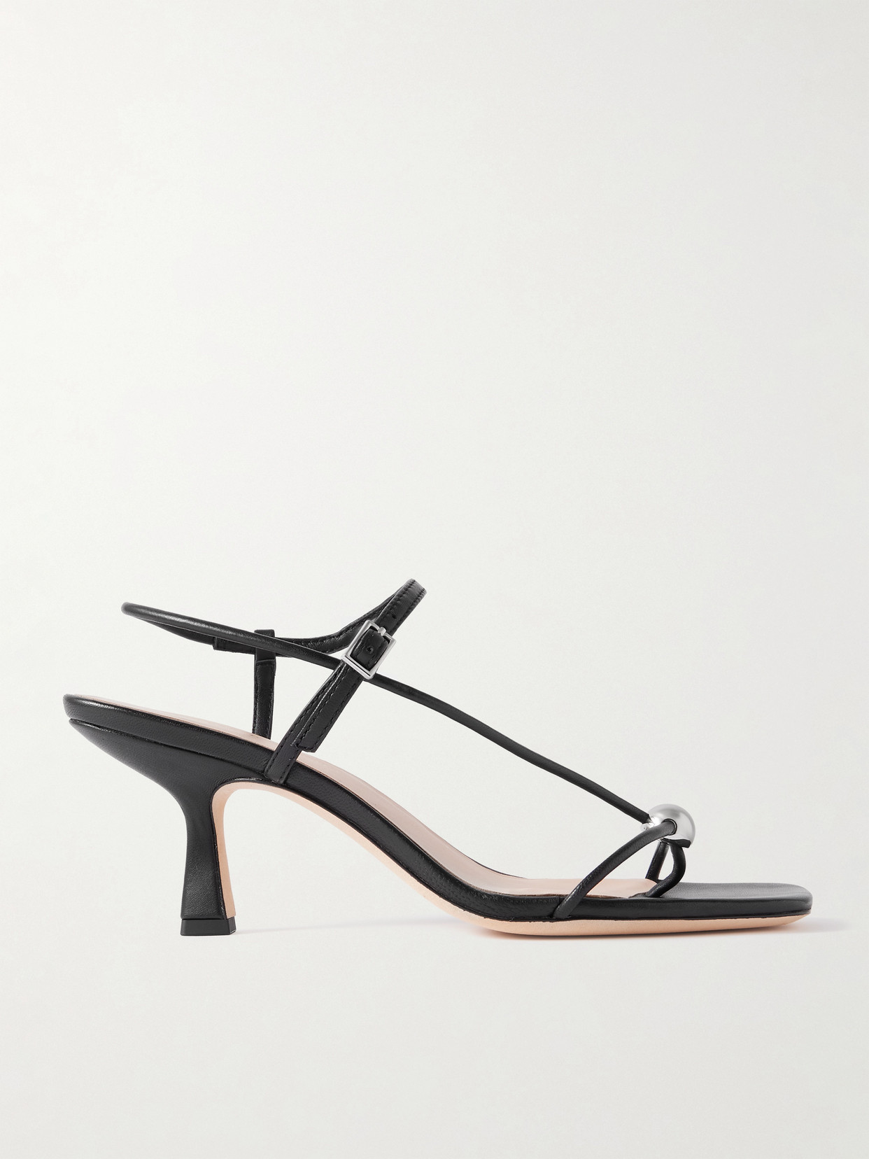Loeffler Randall Triana Embellished Leather Sandals In Black