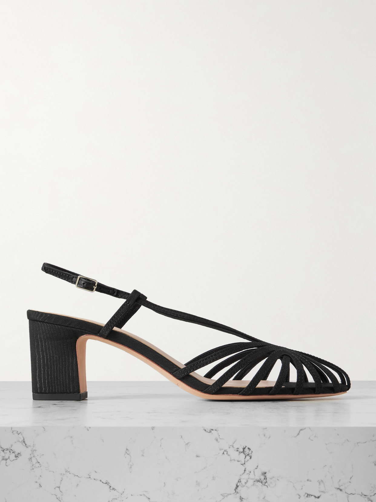 Loeffler Randall Priscilla Moiré Sandals In Black
