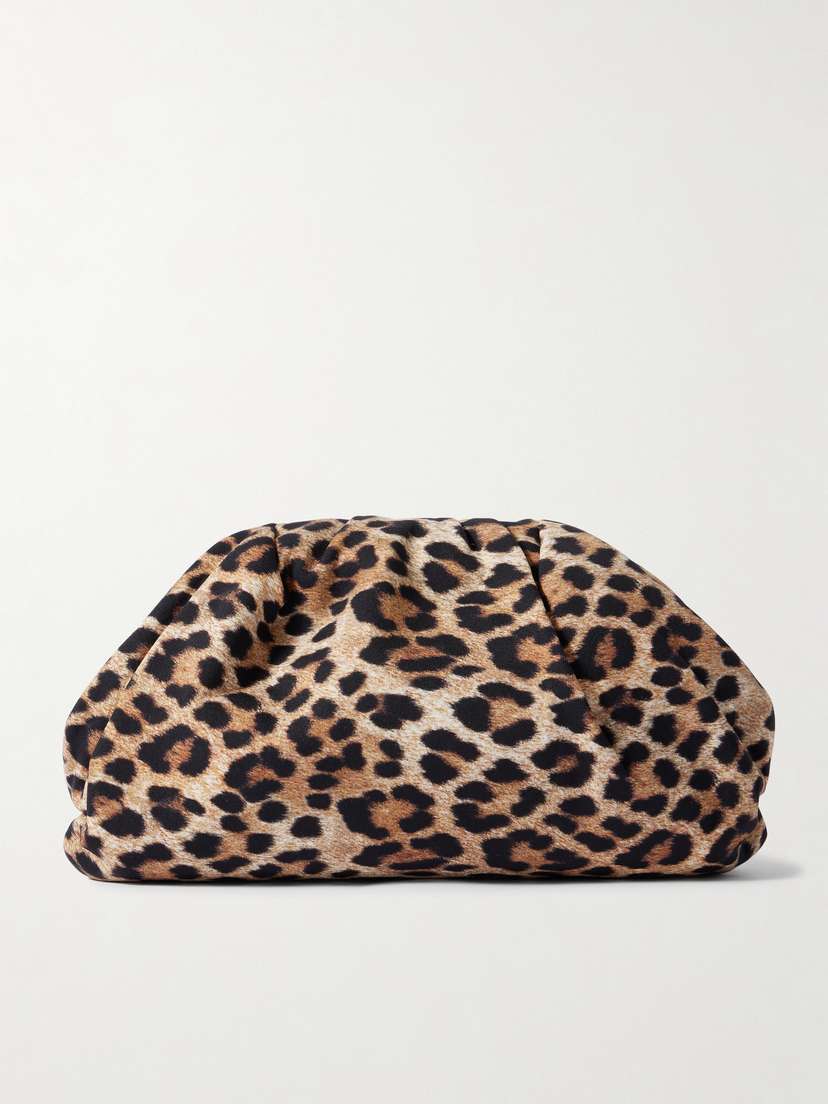 Loeffler Randall Bailey Leopard-print Satin Clutch
