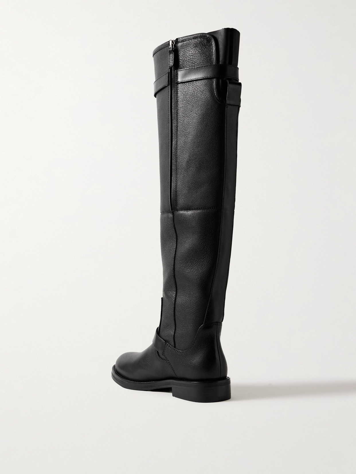 Simkhai Noah Buckled Leather Over-the-knee Boots In Black