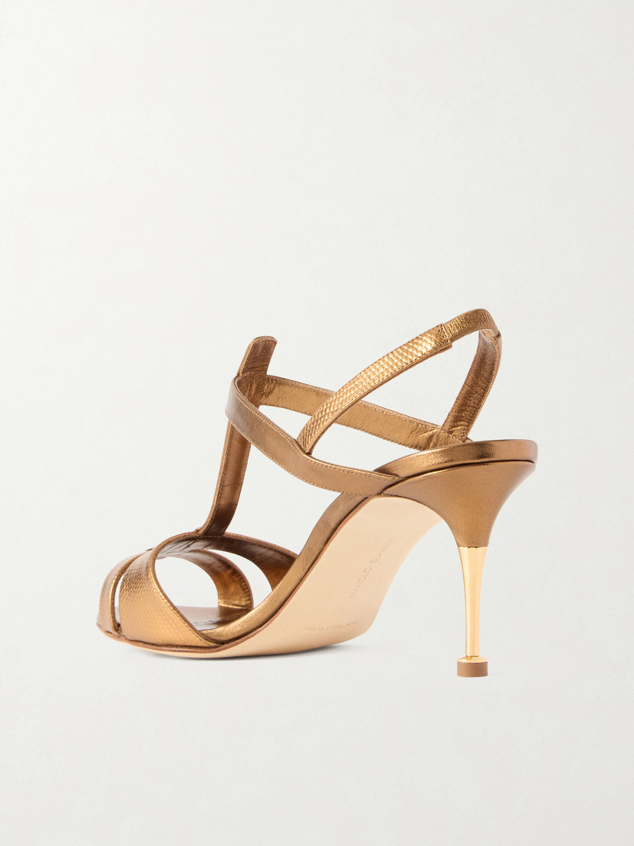 Retaux 70 Lizard-Effect Metallic-Leather Sandals