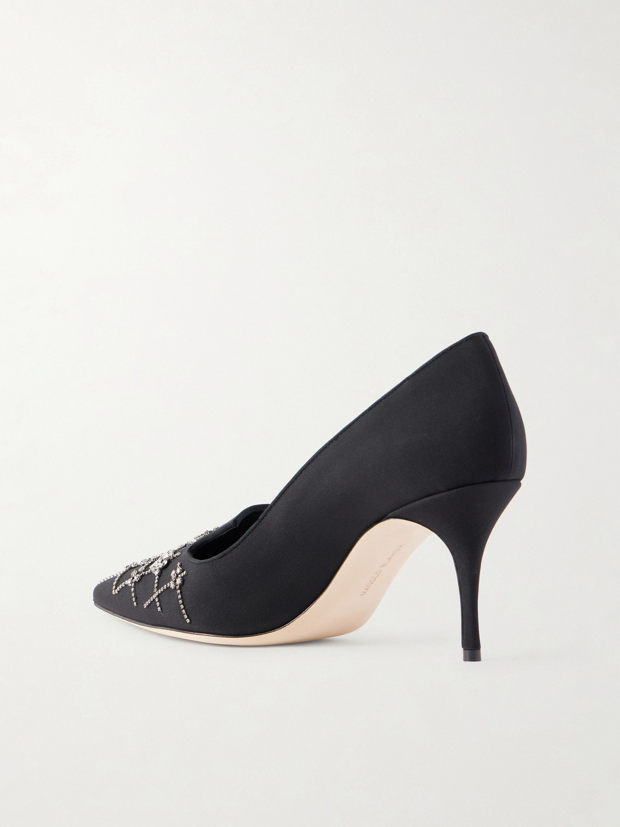 Ralypla 70 Embellished Crepe De Chine Pumps