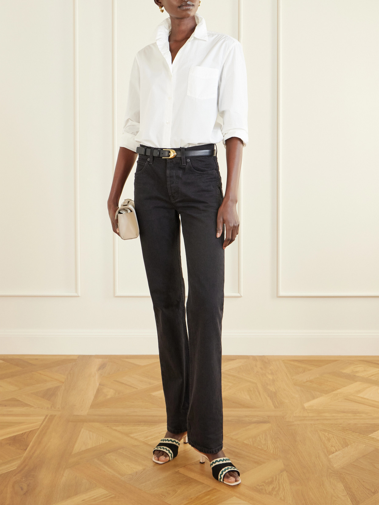 Manolo Blahnik Marebis 50 Embroidered Raffia-trimmed Suede Mules In Black