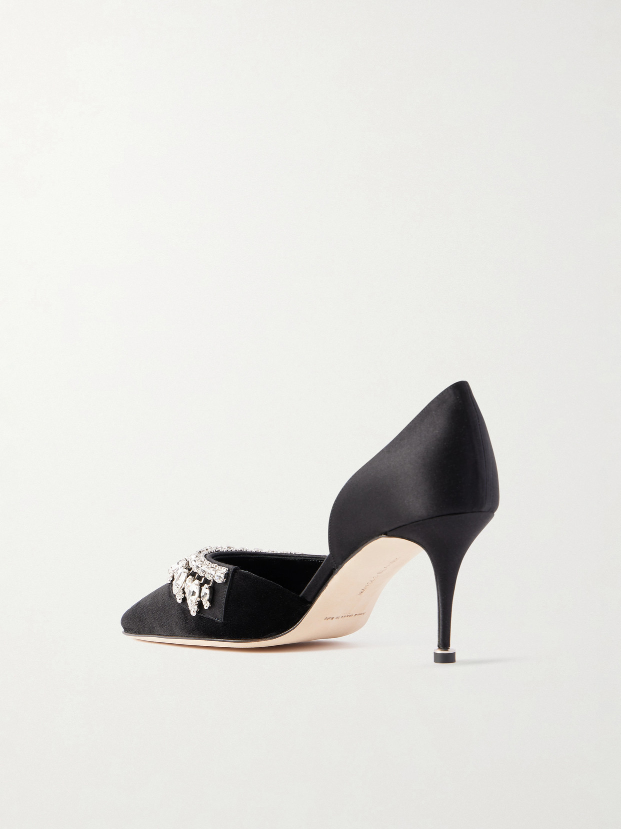 Tulidor 70 Crystal-Embellished Velvet Pumps
