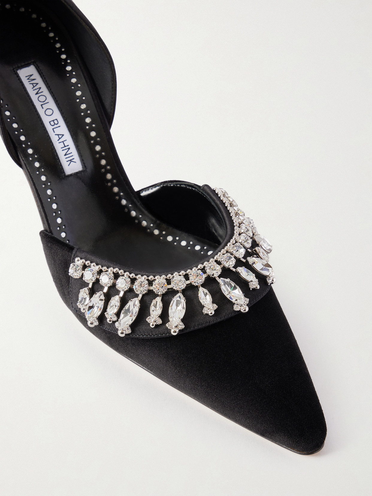 Tulidor 70 Crystal-Embellished Velvet Pumps