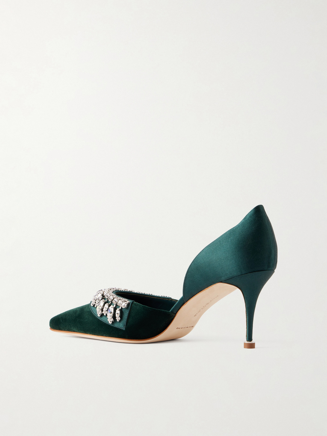 Tulidor 70 Crystal-Embellished Velvet Pumps