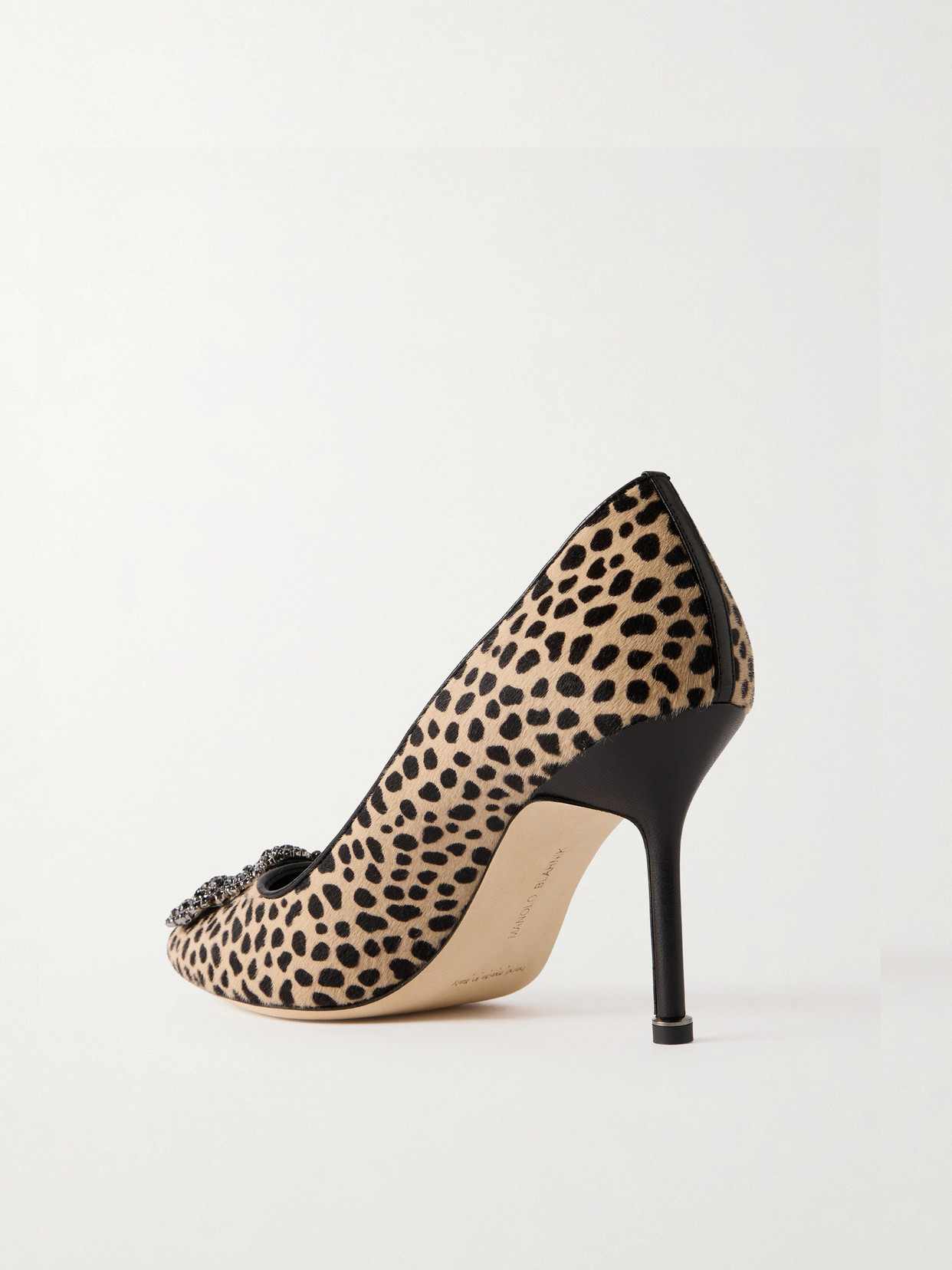 Hangisi 90 Embellished Leopard-Print Calf Hair Pumps
