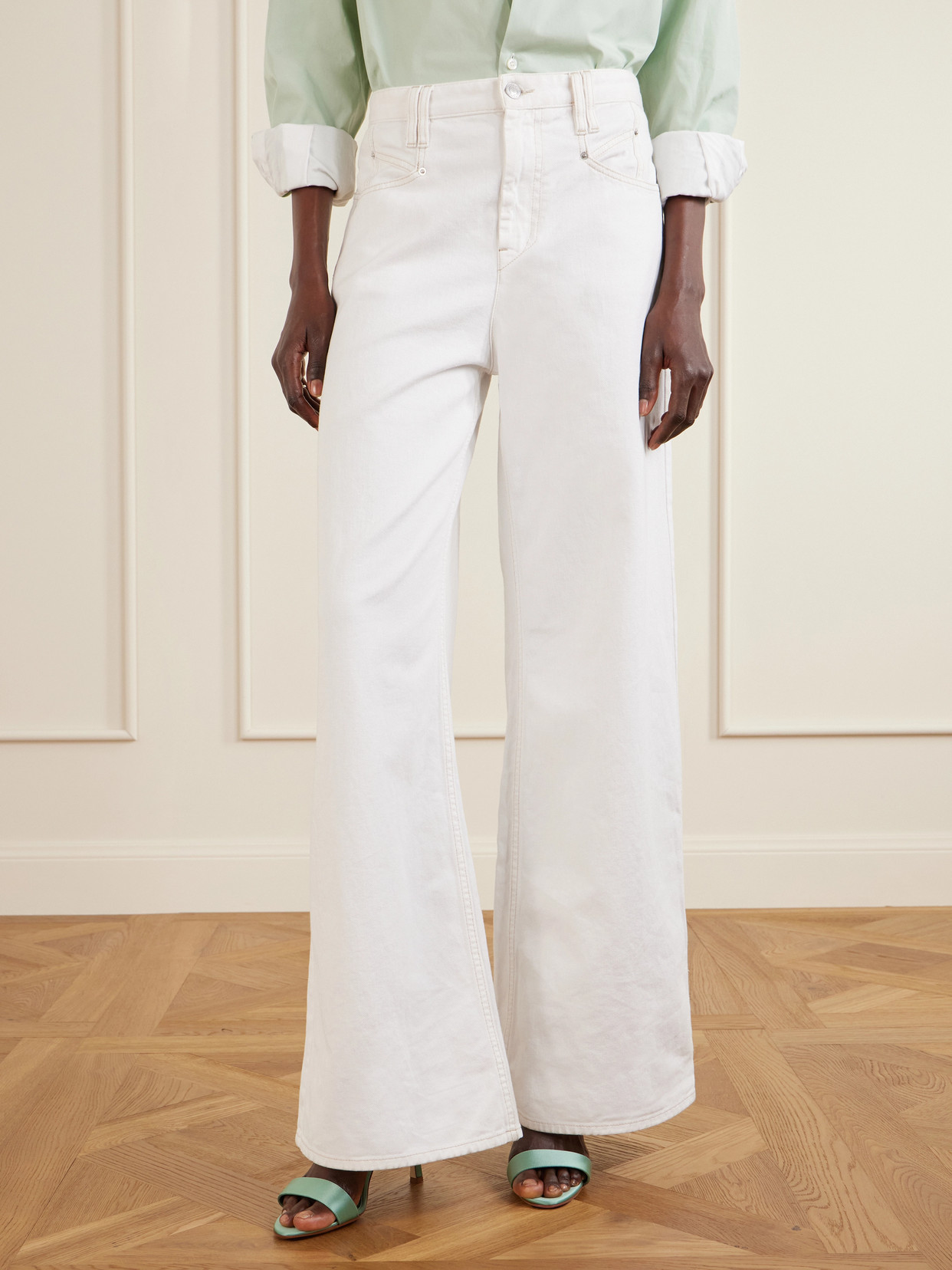 Mayjousan 70 Crystal-Embellished Mules