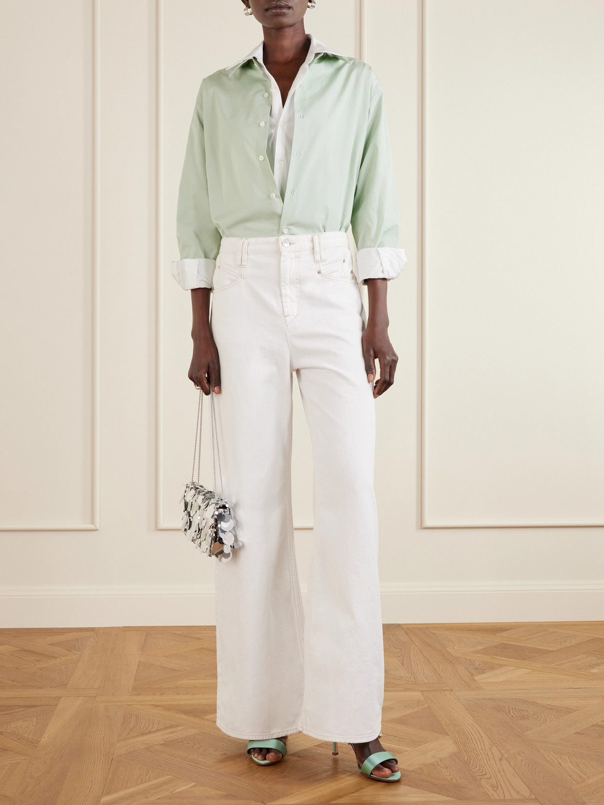 Mayjousan 70 Crystal-Embellished Mules