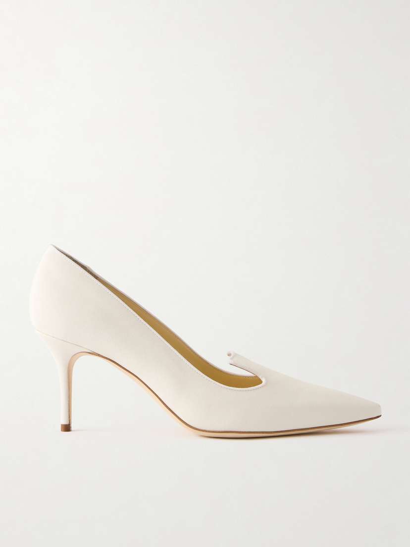 Manolo Blahnik Ralypla 70 Crepe De Chine Pumps