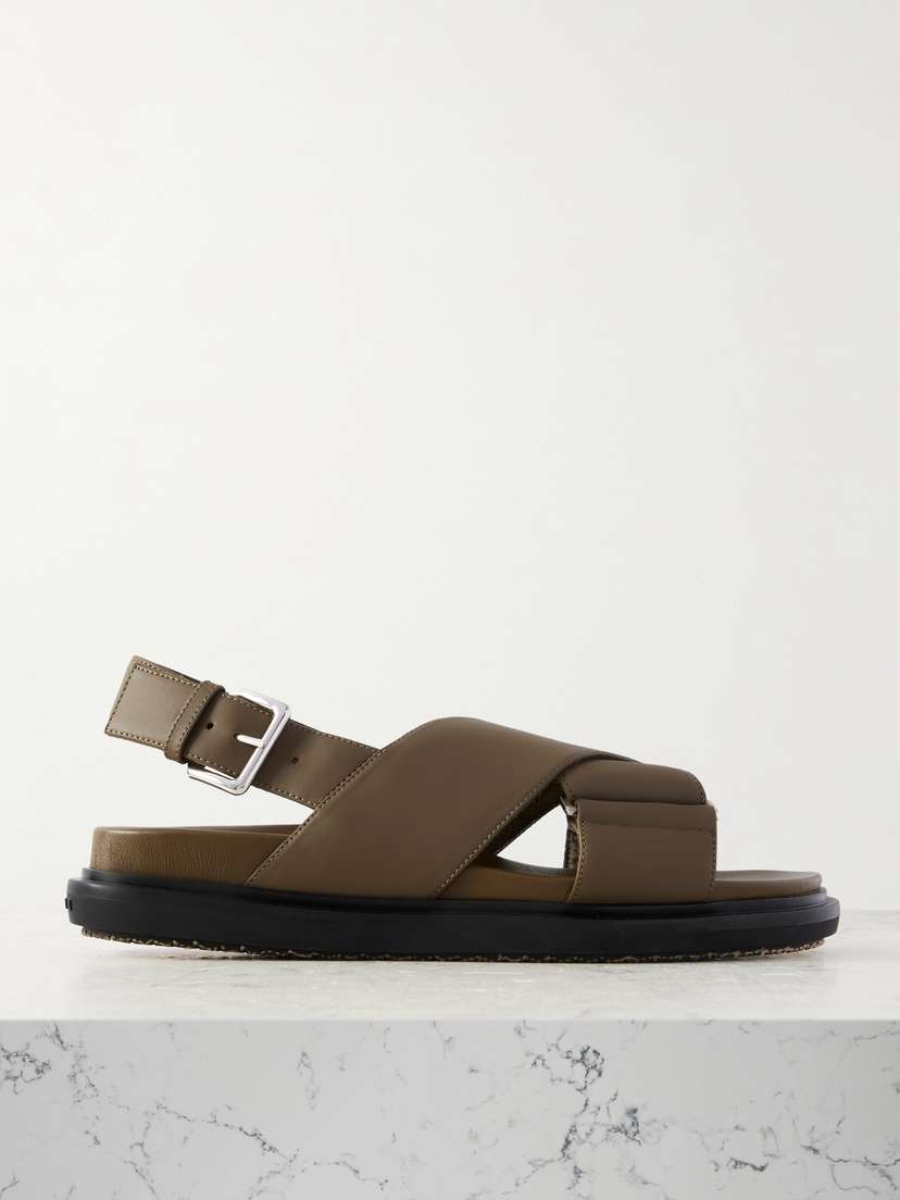 Marni Leather Slingback Sandals