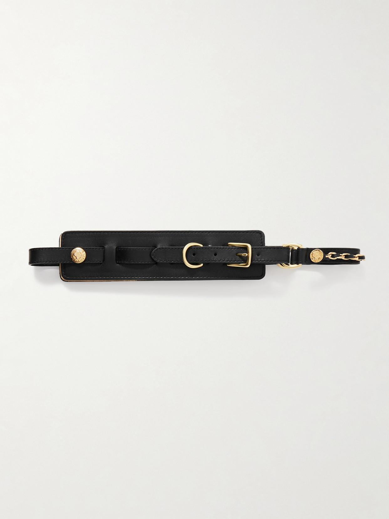Maison Mayle Corsaire Leather Belt In Black