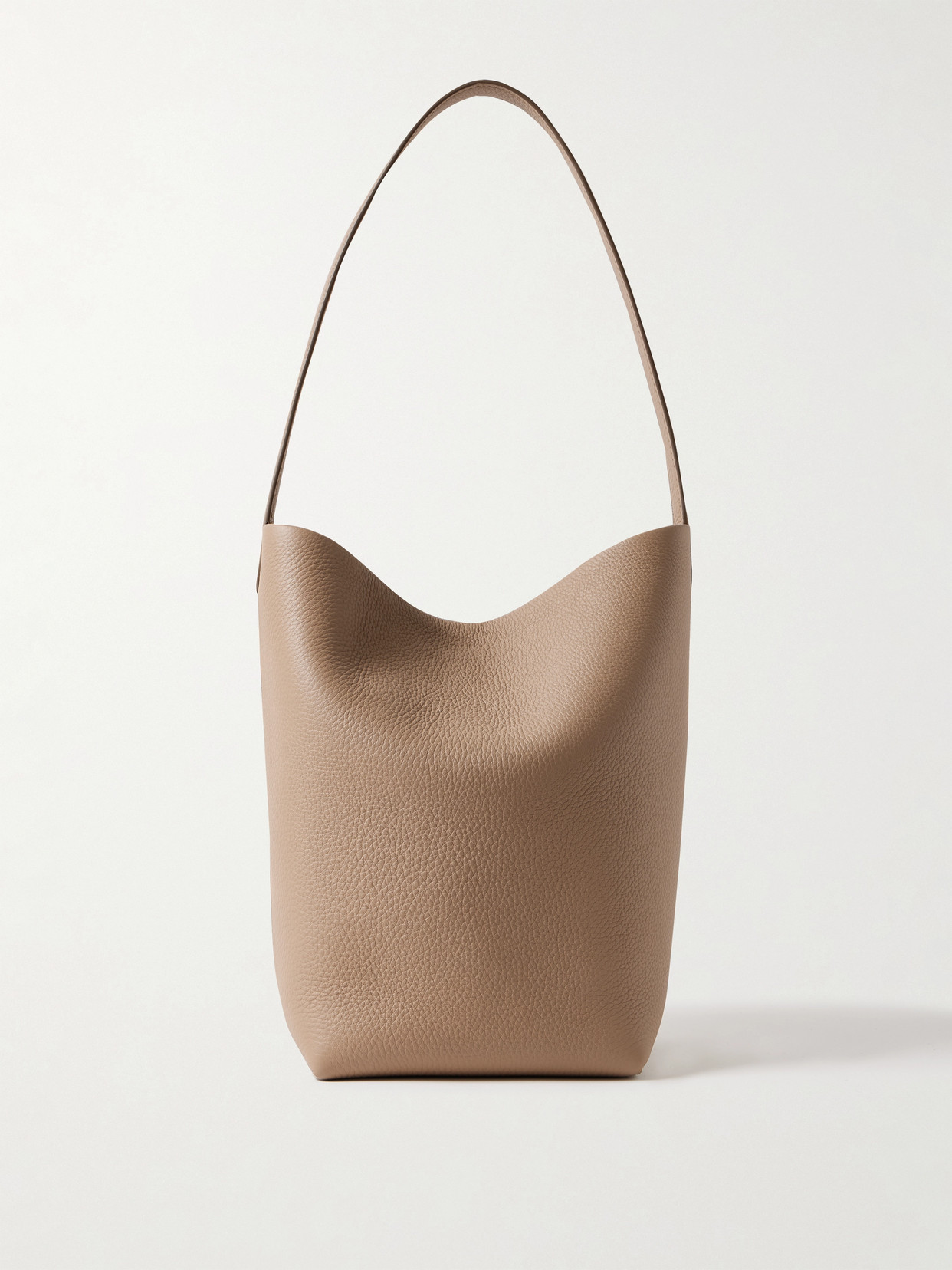 The Row N/s Park Medium Textured-leather Tote In Brown