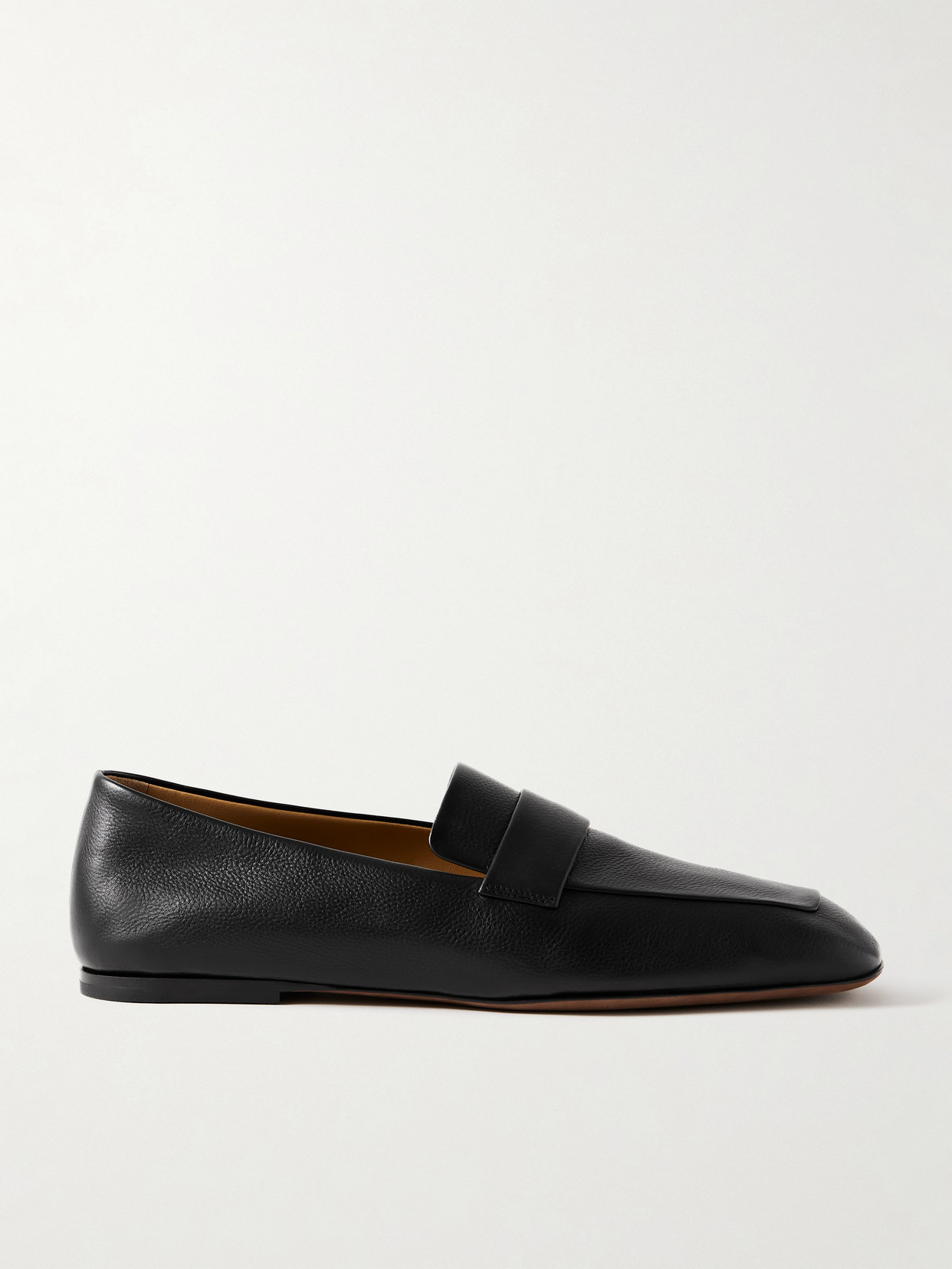 The Row Leather Loafers In Black