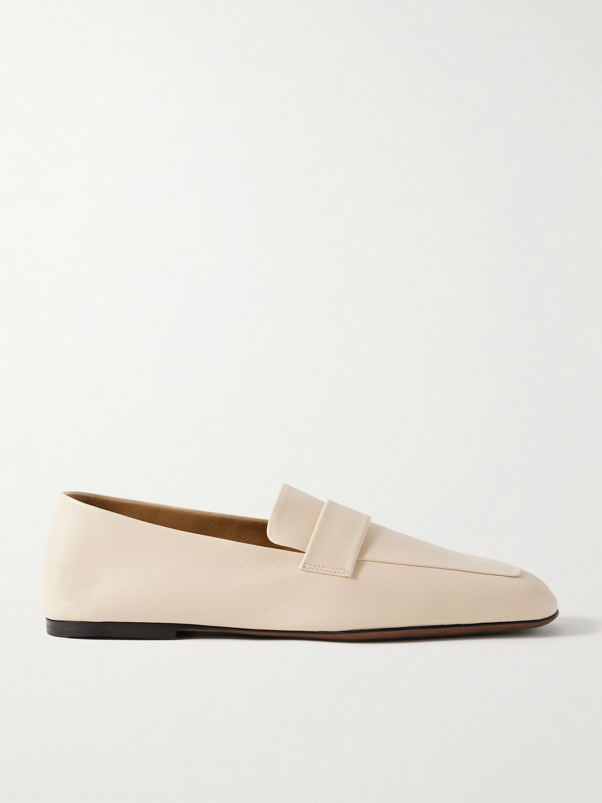 The Row Leather Loafers In White