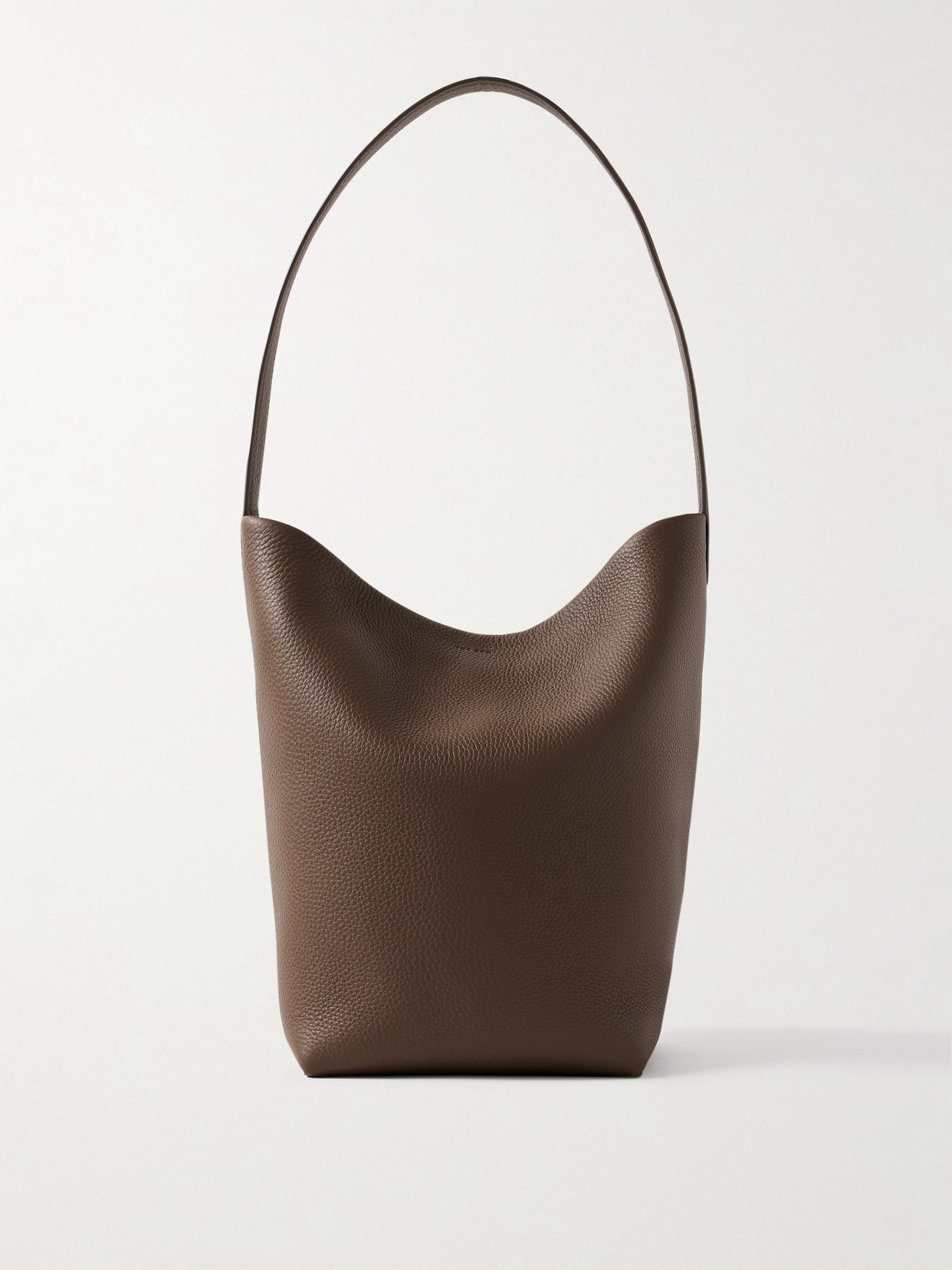 The Row N/s Park Medium Textured-leather Tote In Brown