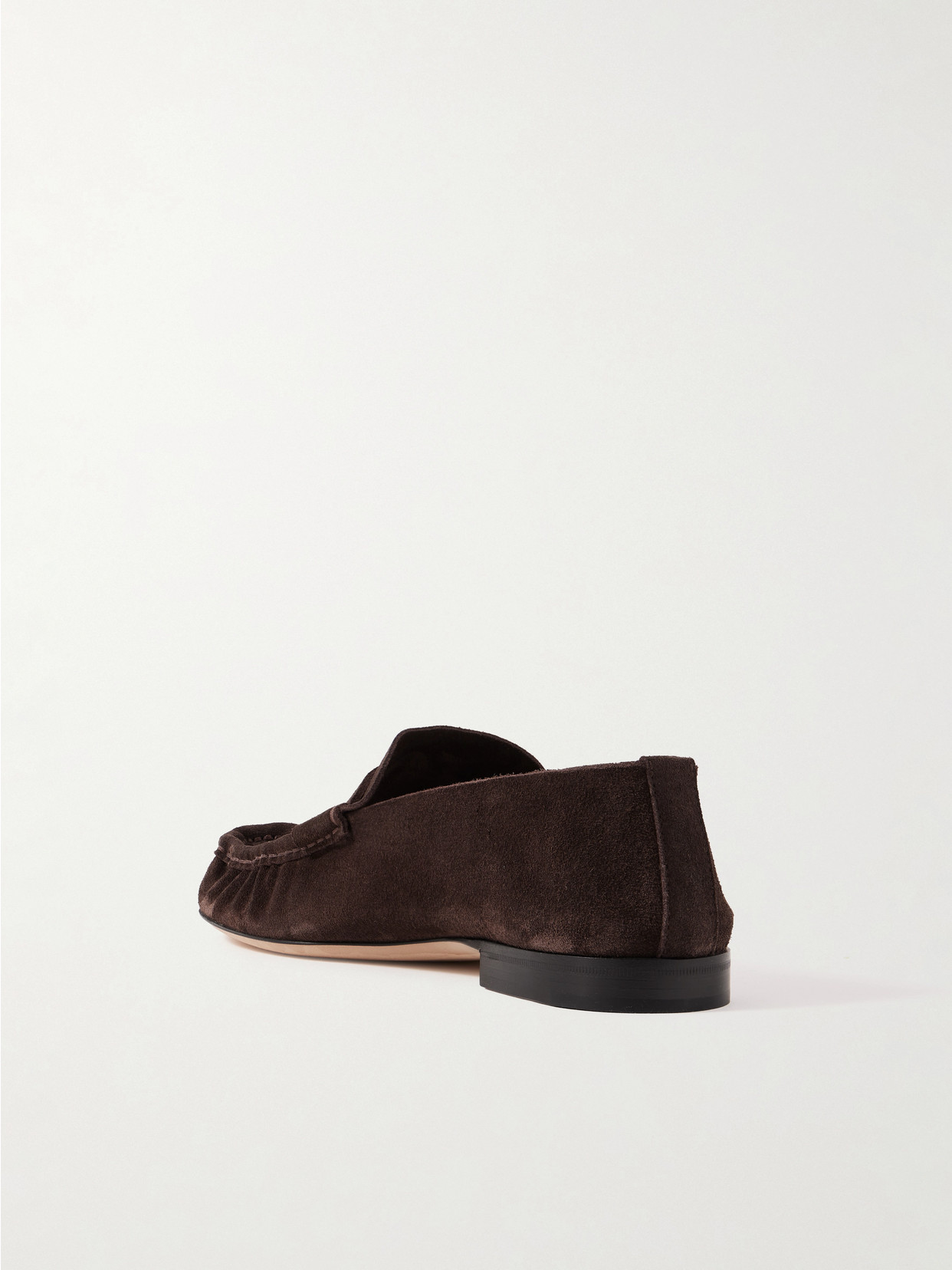The Row Suede Loafers In Brown