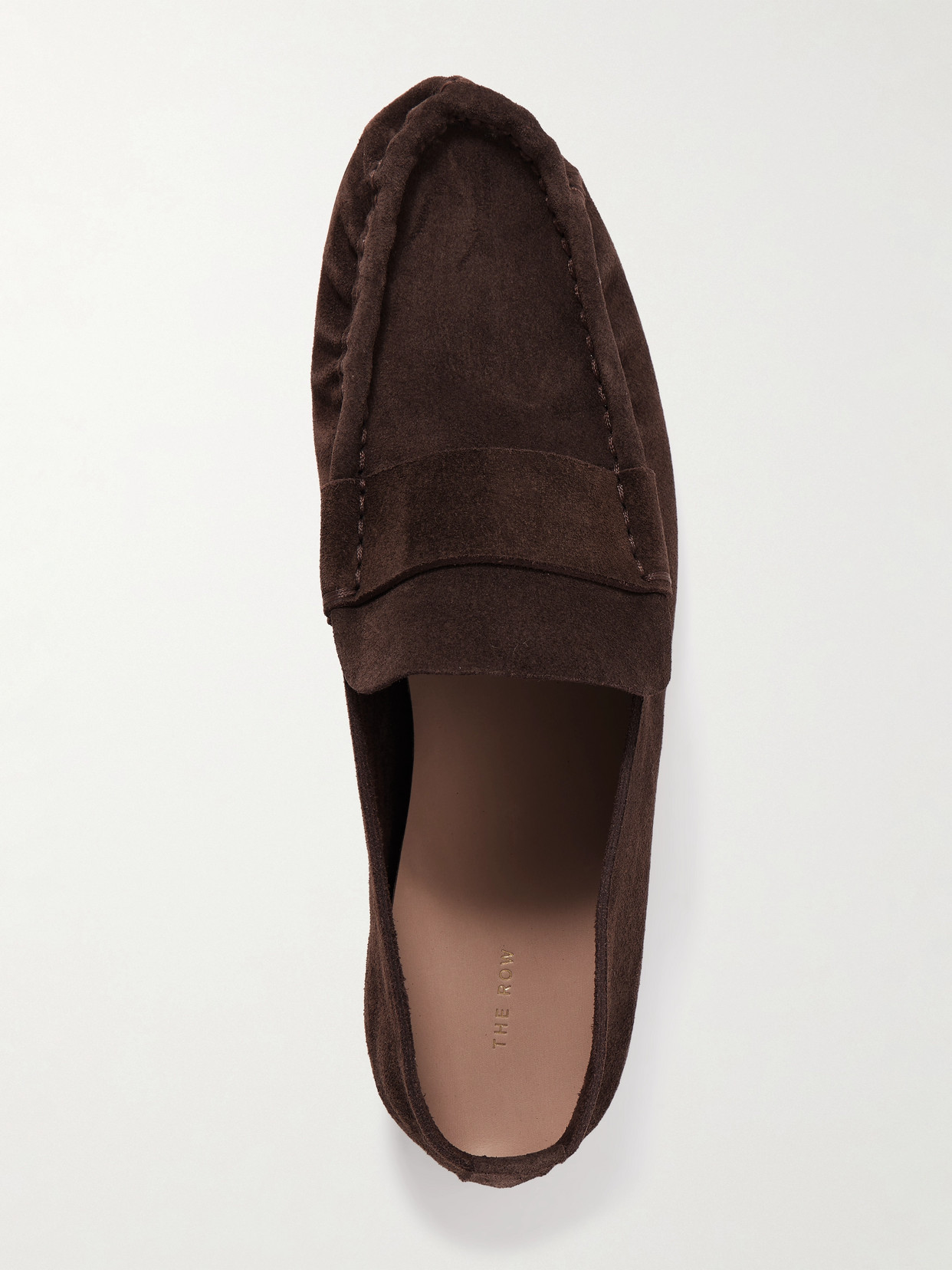 The Row Suede Loafers In Brown