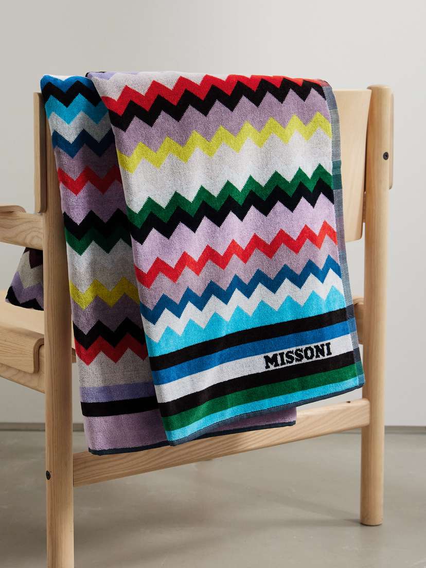 Missoni Carlie Striped Cotton-terry Beach Towel