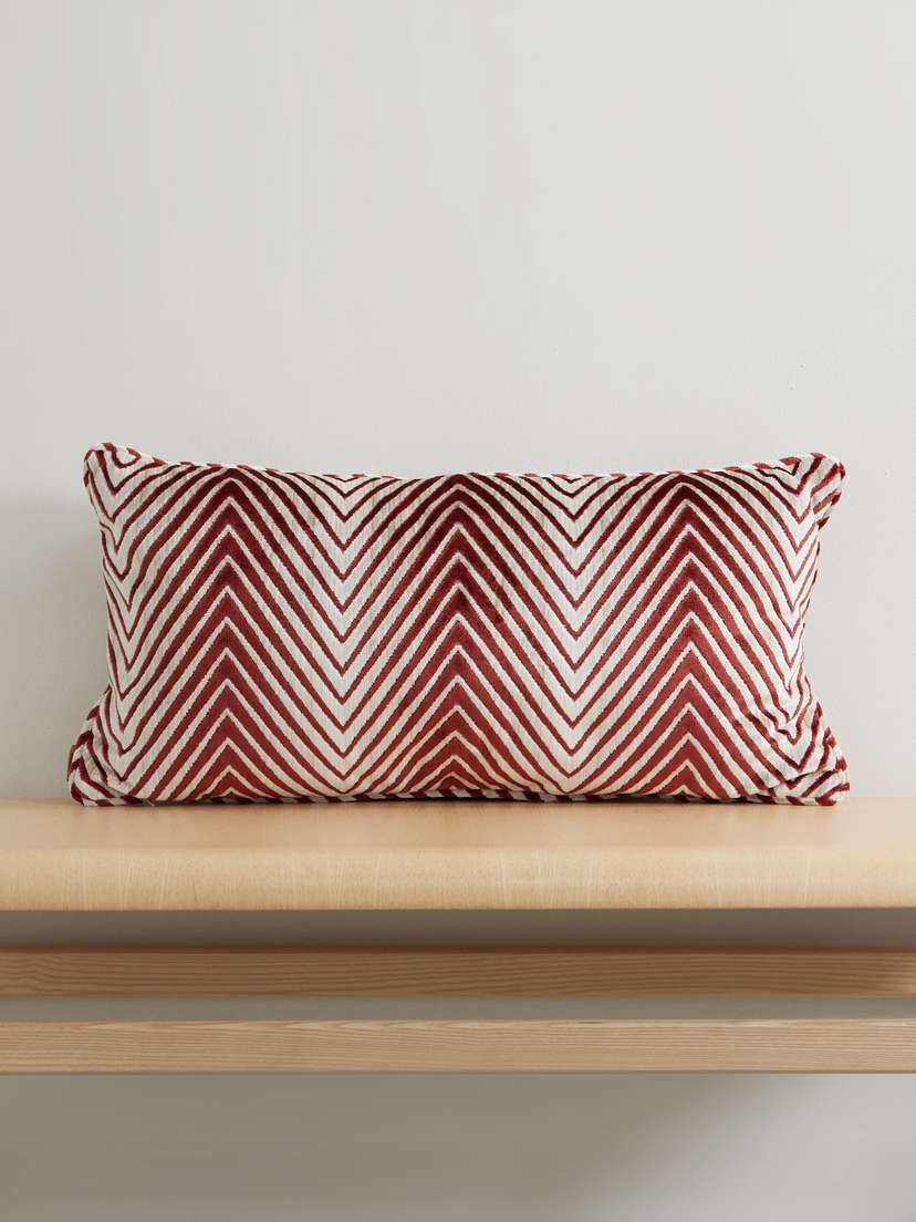 Missoni Home Ziggy Striped Velvet Down Cushion