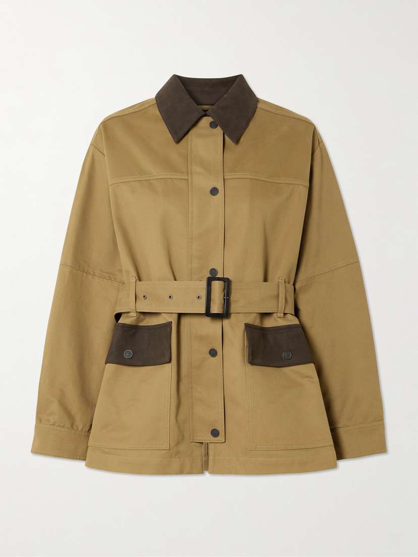 Purdey Lexham Belted Coated-cotton Jacket