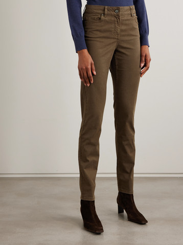 Purdey Stretch-cotton, TENCEL™ and silk-blend twill skinny-leg pants