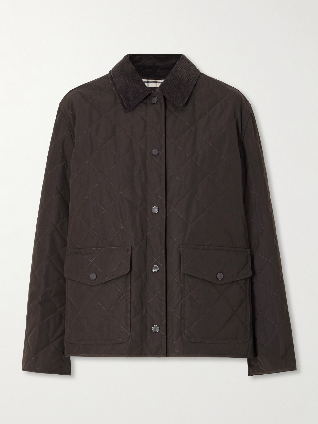 Purdey Winchester Corduroy-trimmed Quilted Shell Jacket In Brown