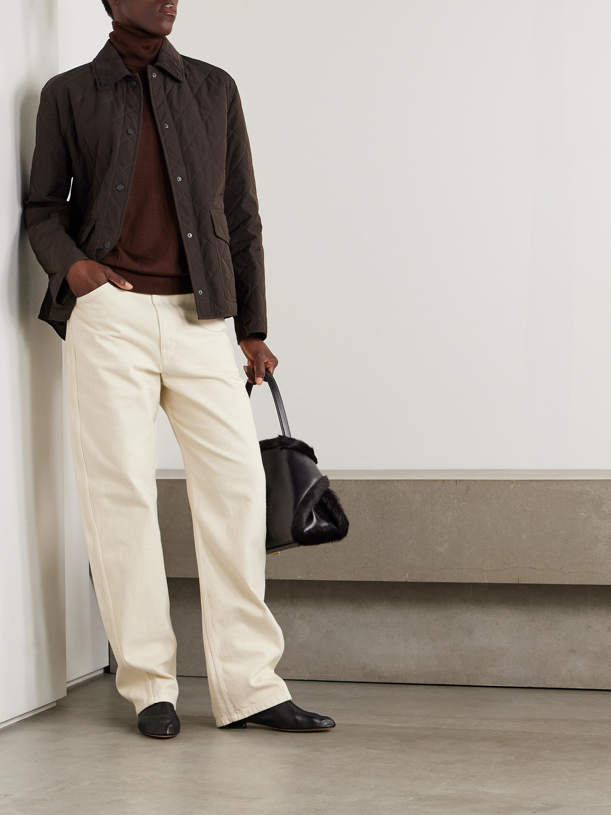 Purdey Winchester Corduroy-trimmed Quilted Shell Jacket In Brown