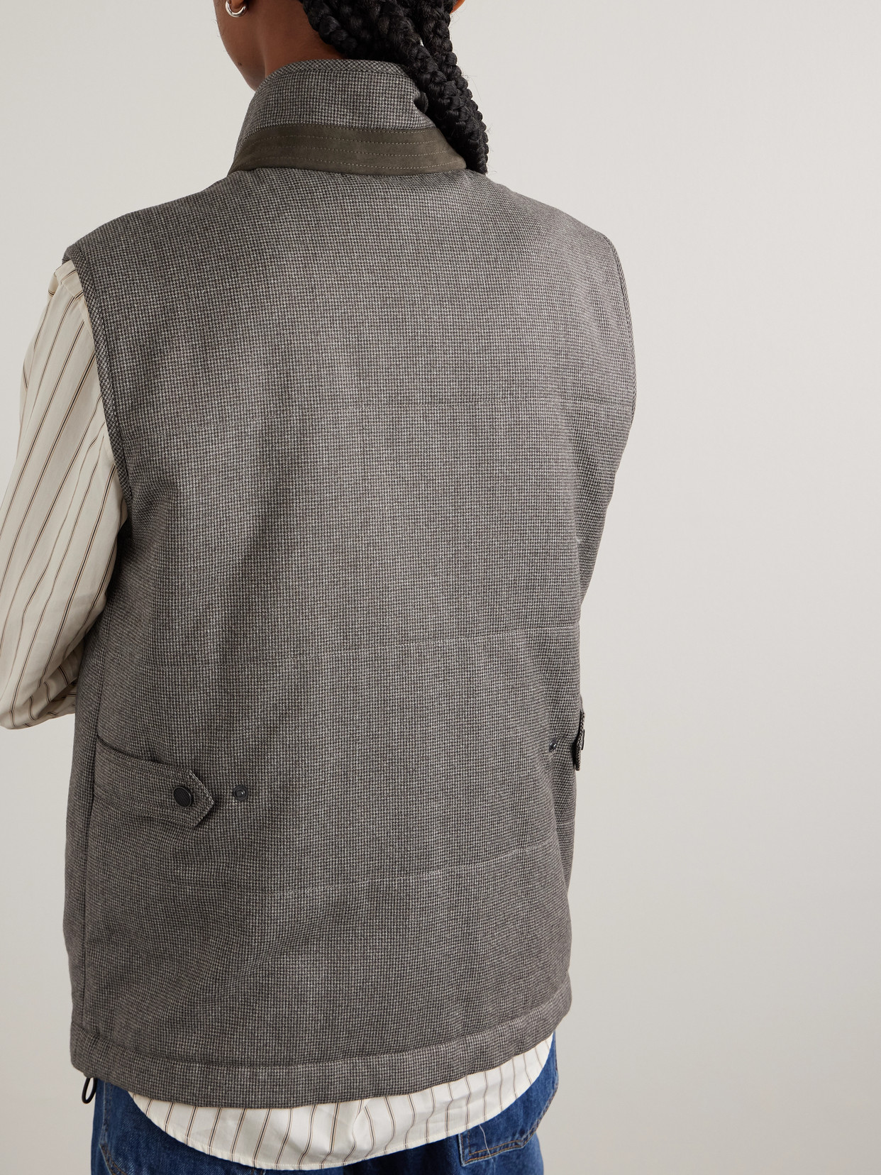 Eccleston Checked Padded Merino Wool Gilet