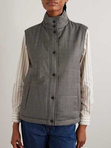 Purdey Eccleston checked padded merino wool gilet
