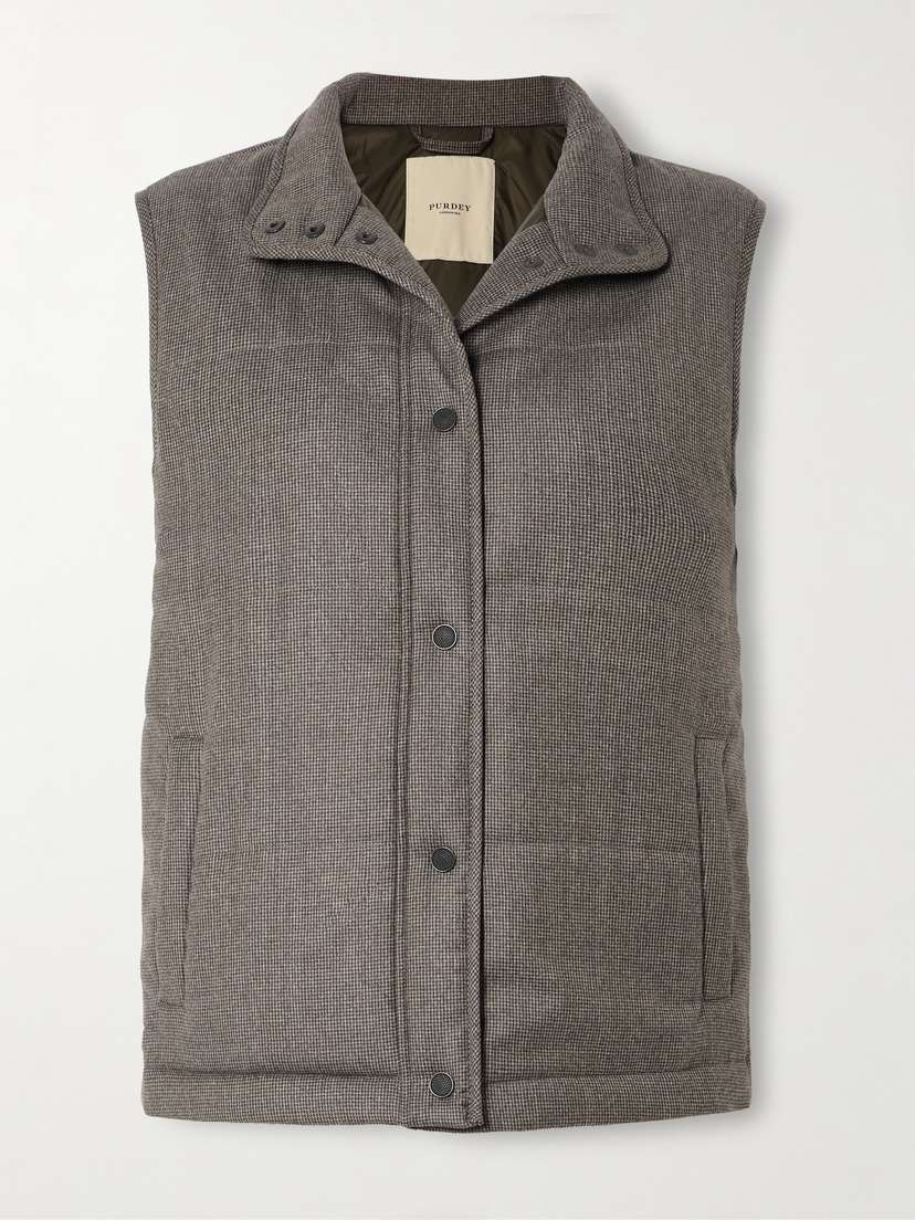 Purdey Eccleston Checked Padded Merino Wool Gilet