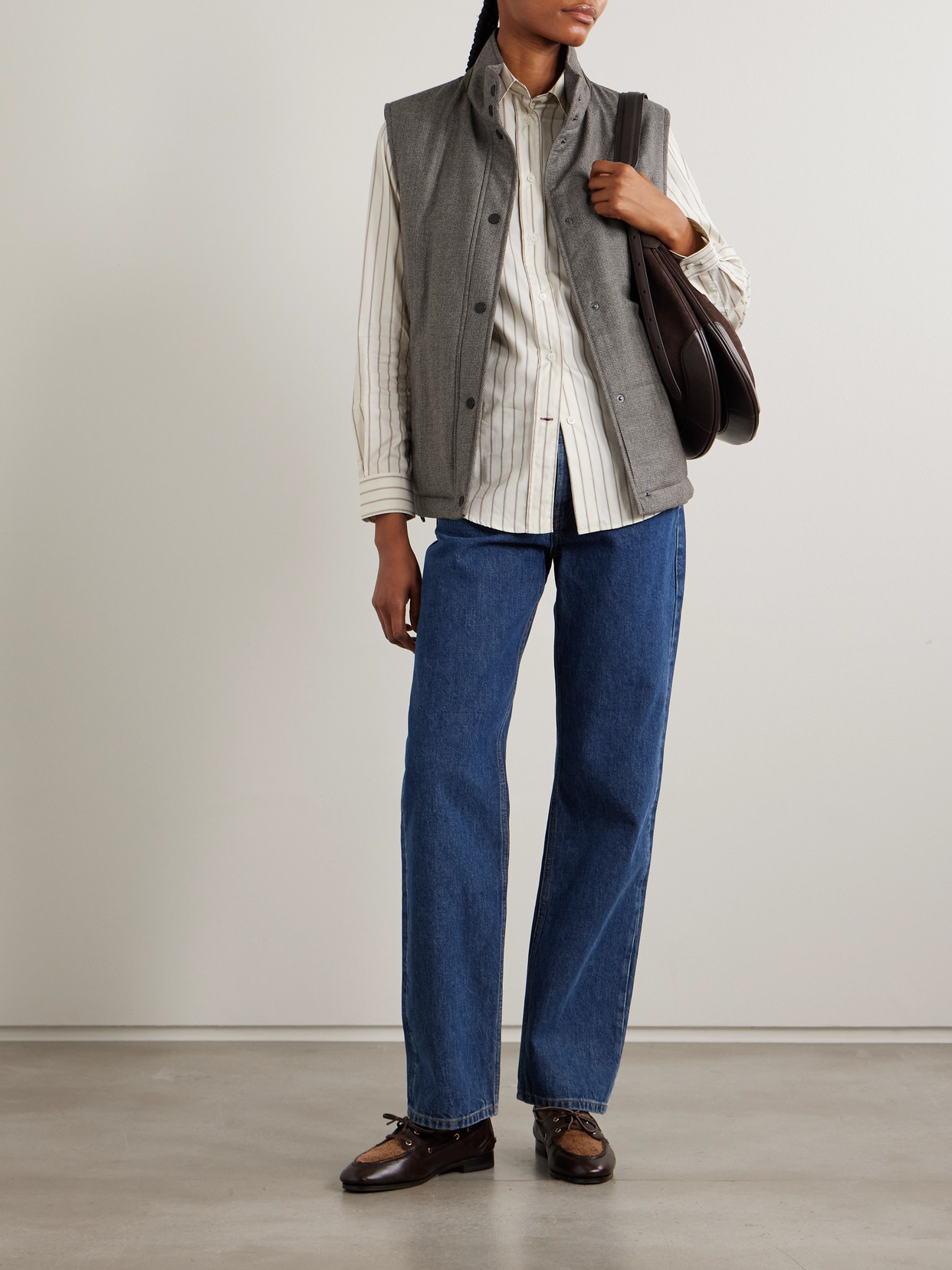 Eccleston Checked Padded Merino Wool Gilet