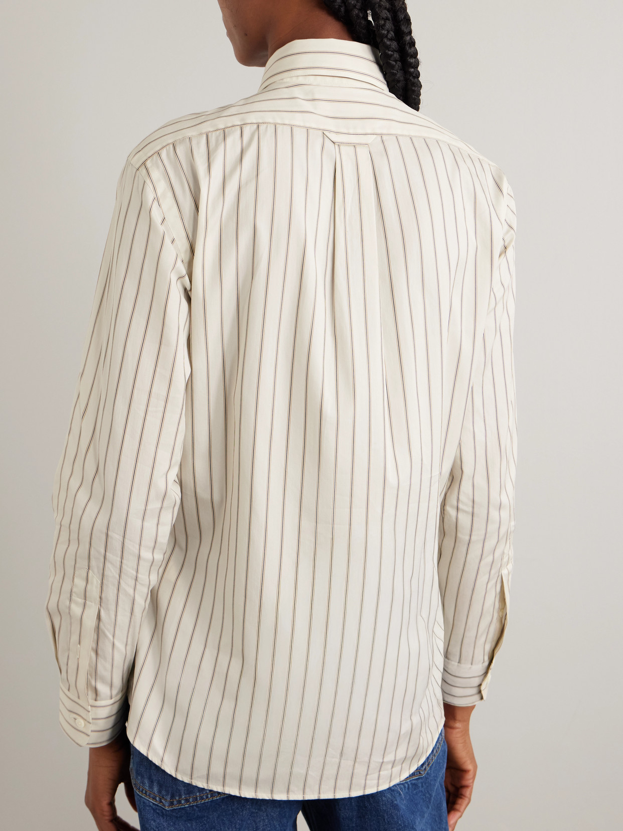 Striped Cotton And Silk-Blend Shirt