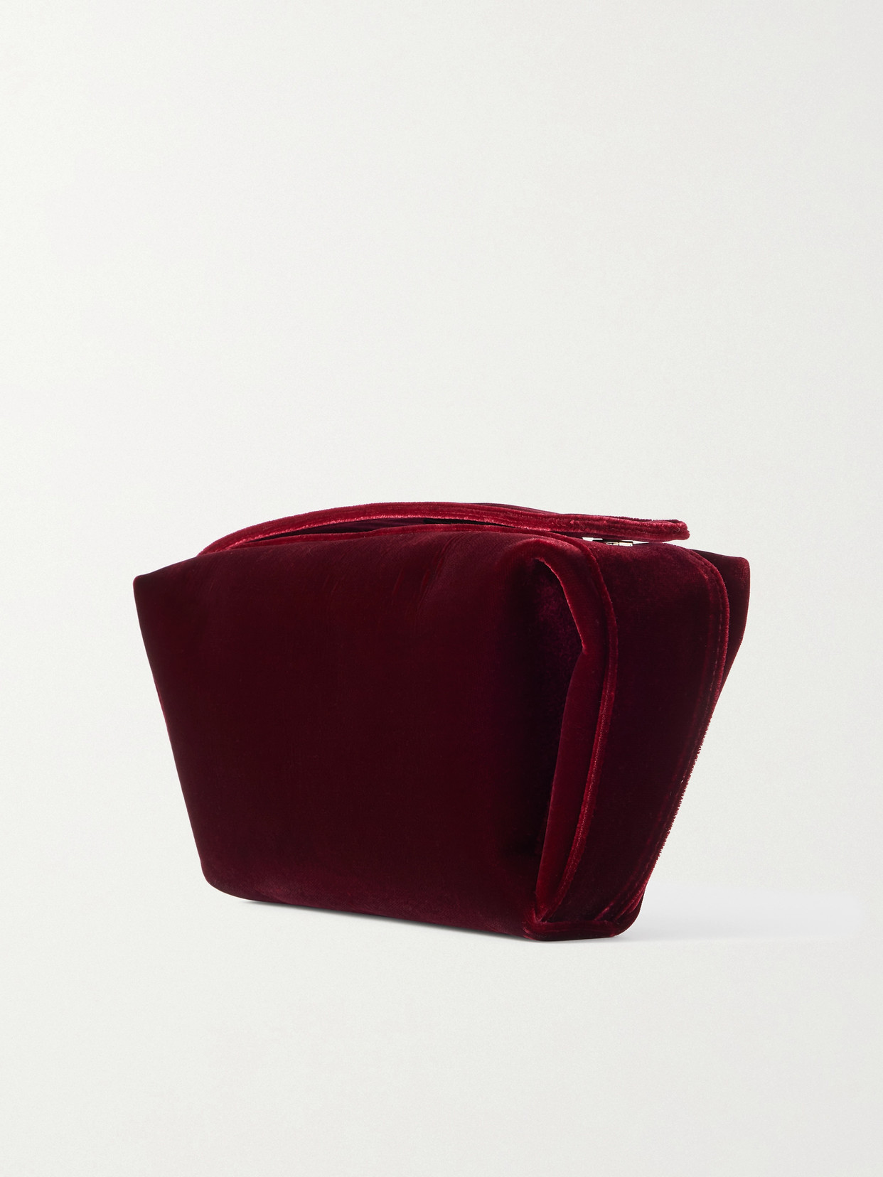 Neous Ara Velvet Clutch In Burgundy