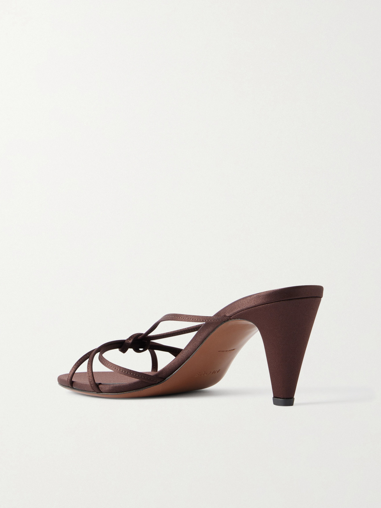 Neous Motha Satin Sandals In Brown