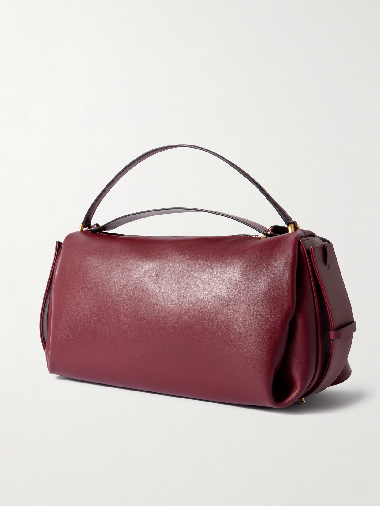 Neous Scorpius Leather Tote In Burgundy