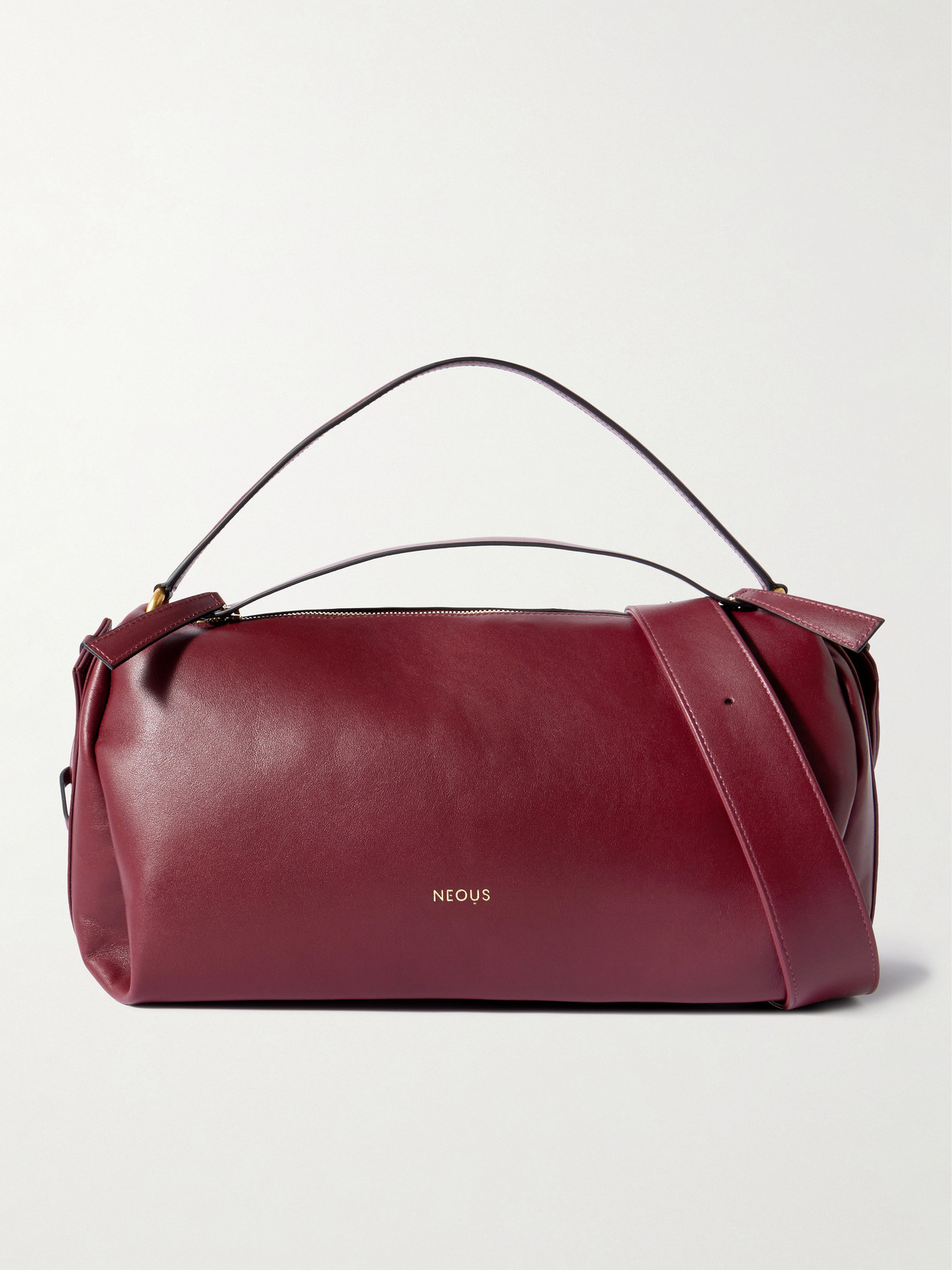 Neous Scorpius Leather Tote In Burgundy