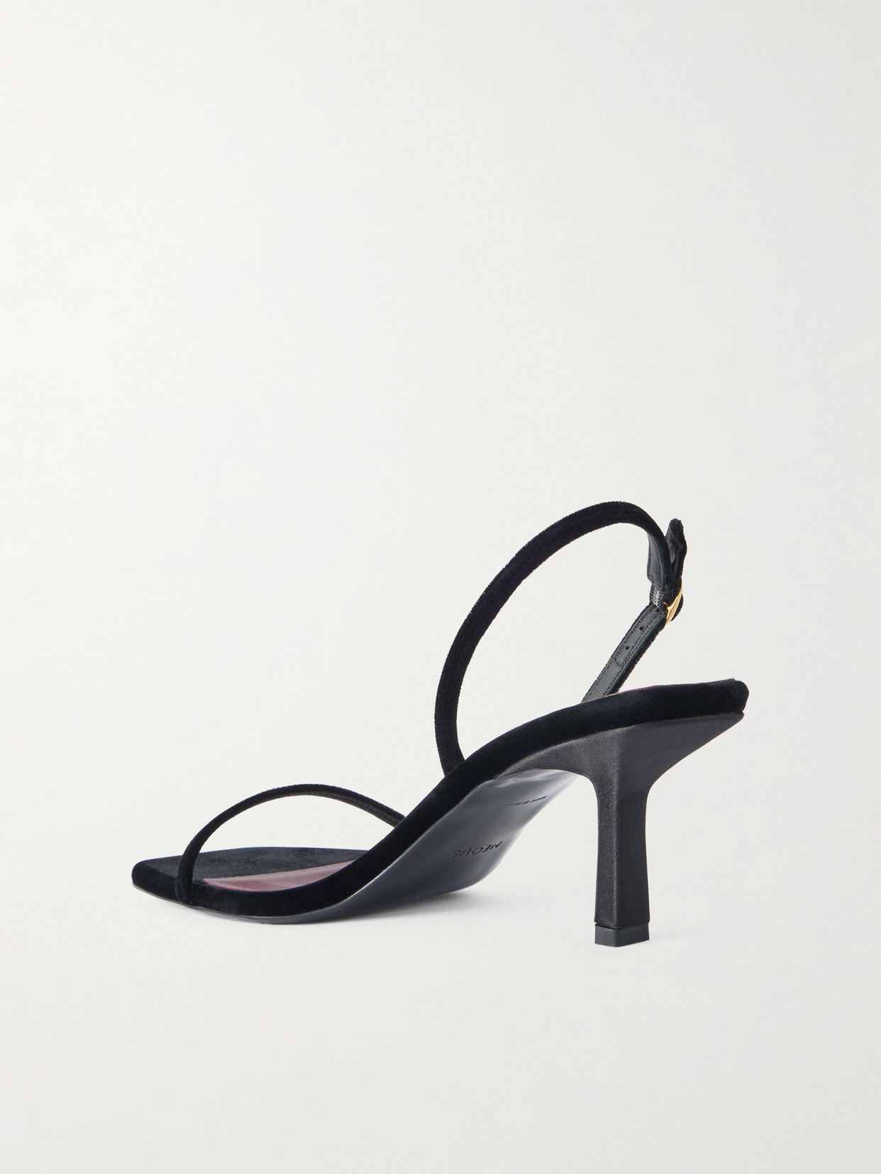 Neous Noqui Velvet Sandals In Black