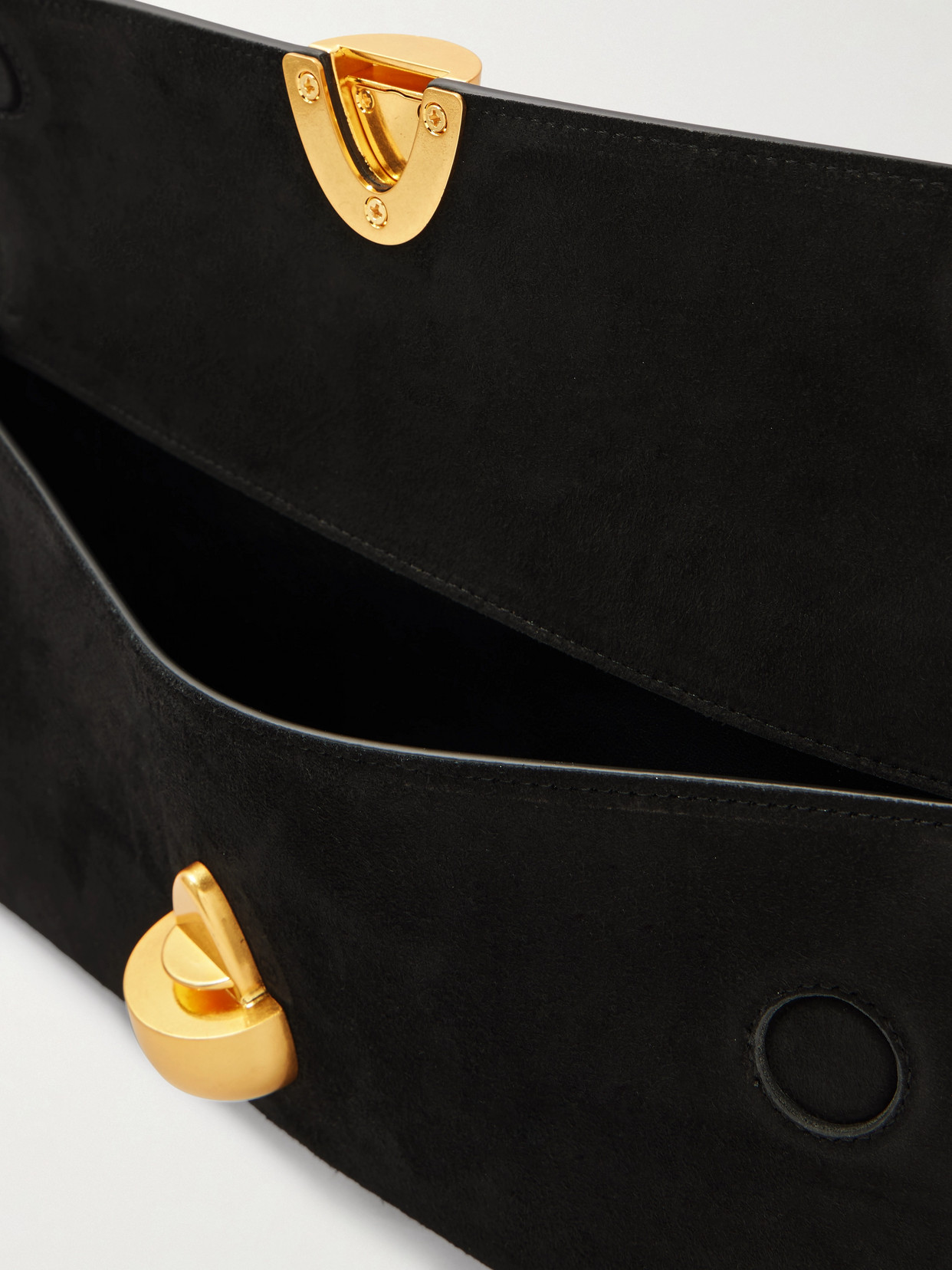 Neous Phoenix Suede Clutch In Black